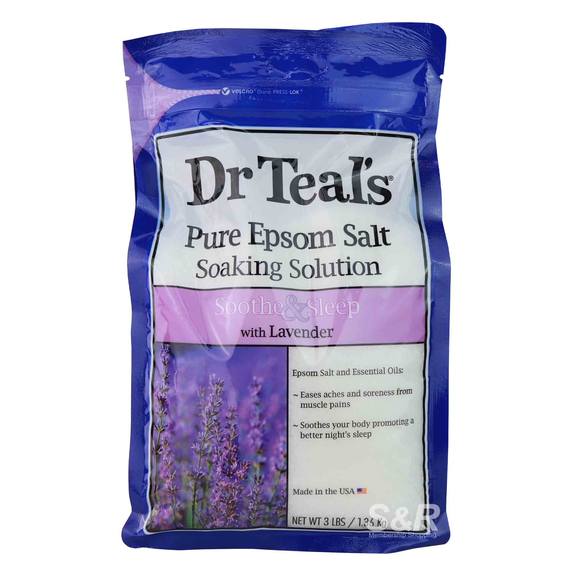 Dr. Teal's Pure Epsom Salt Soothe and Sleep with Lavender 1.36kg